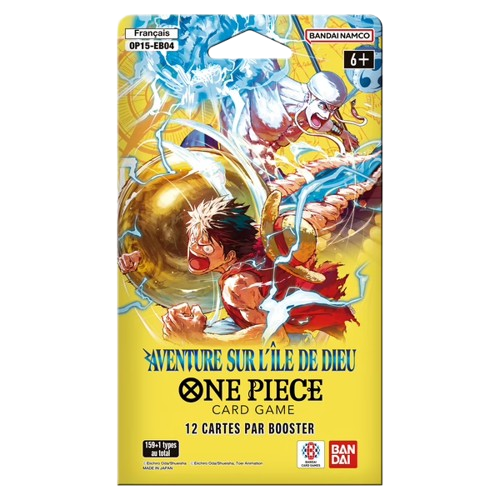 Booster One Piece OP15 EB04 – Aventure sur l’île de Dieu – 12 cartes